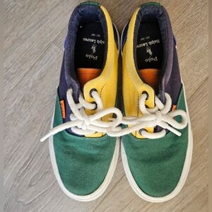 Used POLO Ralph Lauren Keaton Boy's 13 Multicolor Canvas Shoes